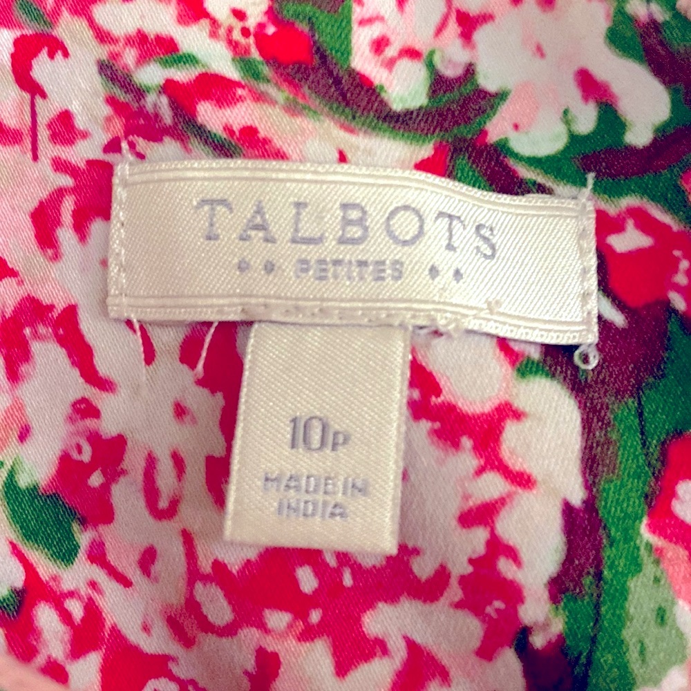 Talbots floral A-line dress. NWOT - Picture 5 of 7